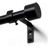 Deconovo Bastone Tenda Estensibile 76-212 cm in Metallo Ø19 mm | Bastone per Tende Robusto e ResistenteSupporto Stabile fino a 10 kg, Nero, per Interni, Camera da Letto e Soggiorno