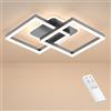 ANTENLICHT plafoniera led soffitto moderna plafoniera salotto Dimmerabile, 40W 3600LM Lampada da Soffitto, Funzione di Memoria, per Soggiorno, Camera da Letto, Sala da Pranzo, grigio 65x42x12cm