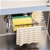 TAILI Portaspugna 4 in 1 con ventosa organizer da lavello - Argento | Portaspugna per lavello da cucina con ventosa antiruggine, riutilizzabile per riporre spazzole, panni e strofinacci