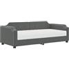 vidaXL Divano Letto con Materasso Grigio Scuro 90x190 cm in Tessuto