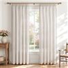 MRTREES Tende Lino Semitrasparenti con Fettuccia per Interni Moderne Soggiorno Camera da Letto 2 Pezzi 140x225 cm, Tenda da Interno per Salotto Eleganti Sala Cameretta Bambini, Marrone Chiaro