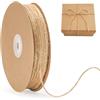 G2PLUS 100m Spago di Iuta Naturale,1.5mm Spago Juta,Cordino Giardinaggio | Corda in Juta per Confezioni Regalo,Fai da Te,Natale,Baker Twine Artigianale,Giardinaggio e Piante