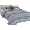 Il Gruppone Passione Casa Copriletto Estivo Made in Italy 100% Cotone Piquet Azteco 3 Misure - Azzurro - 2 Piazze
