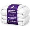 Il Gruppone Passione Casa Piumino Invernale in Vera Piuma d'Oca 90/10 320 Gr/Mq - Piumone Letto Caldo e Termoregolante per Autunno e Inverno - Coperta Trapuntata Traspirante in Raso di Cotone (Matrimoniale 250x200 cm)