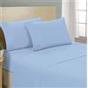 Il Gruppone Passione Casa Lenzuolo Letto sotto con Angoli 100% Puro Cotone Made in Italy Tinta Unita - Azzurro - 1 Piazza e Mezza Francese