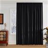PONY DANCE Tenda Oscurante Termica Isolante Freddo e Caldo con Fettuccia | per Interni, per Salotto Moderne, Camera da Letto, Blackout, Privacy, Anti-UV, OEKO-TEX, 1 Pezzo L 300 x A 260 CM, Nero