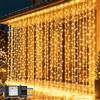 yowin Tenda Luminosa 3m x 3m 300 LED Luci Natale con Spina | 8 Modalità e Timer, Impermeabile Addobbi Natalizi per Esterno e Interno, Decorazioni Natalizie per Finestra Balcone Festa
