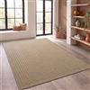 Paco Home Tappeto in iuta per interni-esterni - Naturale e nero, robusto ed elegante, ideale per il terrazza e il soggiorno, Beige 3, 200x290 cm