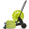 Euroequipe Idroeasy, Kit Carrello Avvolgitubo da Giardino con Tubo Acqua Giardino 30 Metri Superleggero 5/8" (18 bar) - Canna Acqua Anti-Nodo con Doccetta 6 Funzioni e Raccordi, Porta Tubo Made in Italy