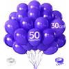 ZENO Balloons Palloncini, Set da 50 in Lattice 30 CM, Nastro e Catena | Compleanno e Feste, Adatti ad Aria o Elio Resistenti, Ideali per Compleanni Perfetti ed Eventi Colorati - Viola