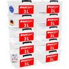 ATHLON TOOLS Scatole plastica con coperchio 10x3L clip alimentari | contenitore plastica con coperchio trasparente impilabile, alimentare, senza BPA, clip di chiusura, set da 10 pezzi