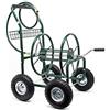 Wiltec Carrello avvolgitubo da giardino con manovella, tubo non incluso, per tubi da 16mm (5/8″) lunghi max 76m, ruote 25cm