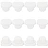 QUARKZMAN 12pz Silicone Gomma Fori Tappo 12-13mm Tappi Flessibili Morbidi Copriforo con Tappo Solido in Gomma Siliconica per Fori Impermeabili, Bianco
