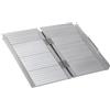 HOMCOM Rampa per Sedia a Rotelle Pieghevole 61x74x5 cm Argento | con Bordi Esterni, Rampa per Disabili, in Lega di Alluminio