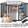 KESSER® Cancelletto di protezione per camino con porta in metallo, per sicurezza per bambini,