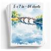 ZENO Water Color Paper 5X7IN 64 Fogli Carta Acquerello, 12,7 X 17,8 CM | 140lb 300gsm, 100 Polpa di Cotone, Forniture D Arte per Bambini e Adulti, Schizzi Artista, Disegno a Mano Libera