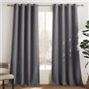 PONY DANCE Tende Oscuranti per Interni 2 Pezzi L140 x A240 cm, Grigio | Termiche Isolanti Caldo e Freddo, per Camera da Letto, con Anelli, Blackout, Privacy, Anti-UV, OEKO-TEX, Moderne