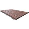 SUNWOOD Pedana doccia antiscivolo 118x78 cm, in legno di pino impregnato, Colore Teak