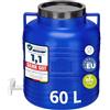 Garronda tanica acqua con rubinetto BPA-free da 60 litri per alimenti, tanica con rubinetto, contenitore per alimenti con coperchio, adatto per la conservazione di crauti o salamoia GD-0090, Blu