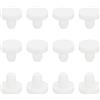 QUARKZMAN 12pz Silicone Gomma Fori Tappo 5,5-6mm Tappi Flessibili Morbidi Copriforo con Tappo Solido in Gomma Siliconica per Fori Impermeabili, Bianco