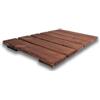 SUNWOOD Pedana Doccia Antiscivolo 60x40 cm, in Legno di Pino impregnato, 4 cm di spessore, Marrone Teak