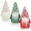 com-four® 3x Gnomi di Natale Premium 14cm, Decorazione natalizia | Figura di nano invernale - Articolo decorativo - Troll decorativi scandinavi - Gnomo svedese con barba e cappello invernale