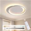 FANLG Plafoniera LED Soffitto Dimmerabile 3000K-6000K, Lampadario Soggiorno | 30W 3000lm Lampadario led soffitto Rond Plafoniere Moderno per Soggiorno Cucina Camera da Letto Corridoio, 50 * 45 * 5.5cm