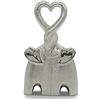 FeinKnick Statuetta decorativa in ceramica a forma di elefante 23 cm - Coppia di elefanti decorativo - Decorazione moderna come scultura in argento ideale come regalo