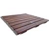 SUNWOOD Pedana doccia antiscivolo in legno 78x78 cm, 4,4 cm di spessore, Marrone
