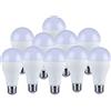 LEDLUX 10 Pezzi Lampadina LED E27 A65, Bianco Neutro 4000K, Lampada LED 17W 1521lm, AC220-240V 5060Hz, Forma Bulbo Sfera