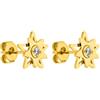 Purelei® Orecchini a stella brillante (oro, argento), orecchini da donna con stella e pietra preziosa, piccoli orecchini impermeabili in acciaio inossidabile, regalo da donna