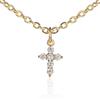 ZAVANA Collana Croce Donna in Rodio/Oro/Oro Rosa con Ciondolo Mini in Zirconi Cubici - Collana Elegante per Donne e Ragazze con Sacchetto Regalo