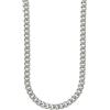 10:10 Collana da Uomo in Acciaio Inox, Catena Cubana Grumetta, PVD Argento Nero Blu, Dimensioni 10/8/6/4 mm, Varie Lunghezze