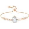 Linawe Bracciale da donna con pietre preziose e diamanti, braccialetto con glitter, gioielli da donna in cristallo, bracciale da tennis, disponibile nei toni dell'oro 14k, oro rosa e argento