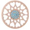 Morella Donna Coins Moneta Ciondolo Rotondo con Rose incise 33 mm