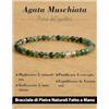 Landorilo Bracciale in Pietra Naturale da 4 mm, 44 Pietre Naturali | Adatto Donna e Uomo, Braccialetti Yoga Elastico Portafortuna, Idea Regalo Gioiello per Compleanno Anniversario Natale