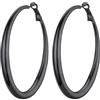 PROSTEEL Orecchini Cerchio Acciao Inossidabile Chirurgico 40/60/80 mm con Confezione Regalo