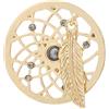 Morella Donna Coins Moneta Ciondolo Rotondo acchiappasogni con Piume 33 mm