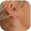 FOCALOOK Orecchini Cerchio Donna in Acciaio Inox 30-100mm | Orecchini Donna Cerchio Resistenti Alle Macchie, Leggeri, Eleganti, Vari stili con Confezione Regalo