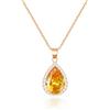 Linawe Collana con ciondolo da donna, con pietra portafortuna in finta pietra portafortuna, set di gioielli alla moda Disponibile nei toni dell'oro, oro rosa e argento
