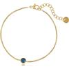 Made by Nami Bracciale da donna in oro con gemma colorata in acciaio chirurgico 16 + 3 cm, ipoallergenico, impermeabile, braccialetto dell'amicizia