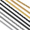 Suplight Collana Uomo e Donna in Acciaio Inossidabile 316L 46/51/55/61/66/71/76/81cm Larghezza 3mm Catena Corda Intrecciata/Grano/Scatola Placcato Oro 18K/Nero con Confezione Regalo