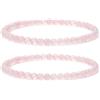 Landorilo Bracciale in Pietra Naturale da 4 mm, 44 Pietre Naturali | Adatto Donna e Uomo, Braccialetti Yoga Elastico Portafortuna, Idea Regalo Gioiello per Compleanno Anniversario Natale