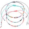 Made by Nami Set di 3 braccialetti di perle da donna, 3 bracciali da surfista, 100% impermeabili e regolabili, braccialetti dell'amicizia colorati, regalo per la migliore amica, accessori per festival