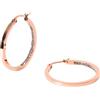 Purelei® Inner Shine Orecchini a cerchio, in acciaio inox placcato oro 18 carati, placcato oro rosa o argento, diametro 30 mm, larghezza 2 mm, orecchini da donna