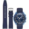 Niziruoup Cinturino Orologio Silicone Gomma Senza Spazi per Omega x Swatch Moonswatch Speedmaster/Rolex Watch/SEIKO 20mm Watch, Cinturino di Ricambio 20mm Cinturini per Orologio da Uomo Donna