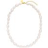 Purelei Keshi Moonlight Gold - Collana in Acciaio Inox Con Perle Naturali - Lunghezza Regolabile 40-45 Cm - Gioielli Alla Moda per Il Tuo Look Individuale