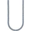 10:10 Collana da Uomo in Acciaio Inox, Catena Cubana Grumetta, PVD Argento Nero Blu, Dimensioni 10/8/6/4 mm, Varie Lunghezze