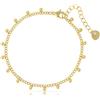 Made by Nami Bracciale da donna in oro o argento con perle in acciaio chirurgico 16 + 3 cm braccialetto di perle impermeabili gioielli ipoallergenici