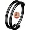 OUFER 20G Doppio Anello Naso in Acciaio Chirurgico 316L, Argento/Oro/Nero Piercing Naso Minimalisti 6/7/8 mm Nose Hoop, Segmento a Cerniera per Cartilagine Lobe Helix Trago Daith